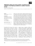 Báo cáo khoa học: Aldehydes release zinc from proteins. A pathway from oxidative stress⁄lipid peroxidation to cellular functions of zinc