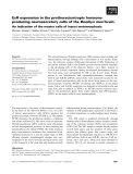 Báo cáo khoa học: EcR expression in the prothoracicotropic hormoneproducing neurosecretory cells of the Bombyx mori brain
