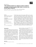 Báo cáo khoa học: 15 N-Labelled proteins by cell-free protein synthesis Strategies for high-throughput NMR studies of proteins and protein–ligand complexes