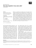 Báo cáo khoa học: How does hepatitis C virus enter cells?