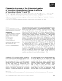 Báo cáo khoa học: Change in structure of the N-terminal region of transthyretin produces change in afﬁnity of transthyretin to T4 and T3