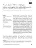 Báo cáo khoa học: The role of residue Thr249 in modulating the catalytic efﬁciency and substrate speciﬁcity of catechol-2,3-dioxygenase from Pseudomonas stutzeri OX1