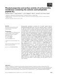 Báo cáo khoa học: Physical properties and surface activity of surfactant-like membranes containing the cationic and hydrophobic peptide KL4