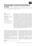 Báo cáo khoa học: Mutational analysis of functional domains in Mrs2p, the mitochondrial Mg2+ channel protein of Saccharomyces cerevisiae