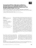 Báo cáo khoa học: Increased sensitivity of glycogen synthesis to phosphorylase-a and impaired expression of the glycogen-targeting protein R6 in hepatocytes from insulin-resistant Zucker fa ⁄ fa rats