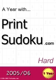 trò chơi ô số  A year with Print Sudoku hard