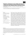 Báo cáo khoa học: Evaluation of detergents for the soluble expression of a-helical and b-barrel-type integral membrane proteins by a preparative scale individual cell-free expression system