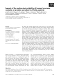 Báo cáo khoa học: Impact of the native-state stability of human lysozyme variants on protein secretion by Pichia pastoris