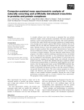 Báo cáo khoa học: Computer-assisted mass spectrometric analysis of naturally occurring and artiﬁcially introduced cross-links in proteins and protein complexes