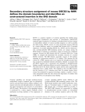 Báo cáo khoa học: Secondary structure assignment of mouse SOCS3 by NMR deﬁnes the domain boundaries and identiﬁes an unstructured insertion in the SH2 domain