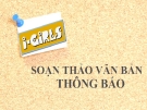 Cách thức soạn thảo thông báo