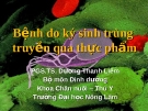 Một số bệnh do ký sinh trùng truyền qua thực phẩm