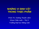 NHỮNG VI SINH VẬT  TRONG THỰC PHẨM