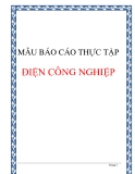 Mẫu Báo cáo thực tập điện công nghiệp