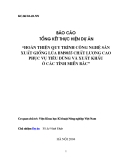 Hoàn thiện quy trình công nghệ sản xuất giống lúa BM9855 chất lượng cao phục vụ tiêu dùng và xuất khẩu ở các tỉnh miền Bắc