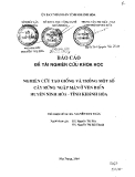 Nghiên cứu tạo giống và trồng một số cây rừng ngập mặn ở ven biển huyện Ninh Hòa- tỉnh Khánh Hòa