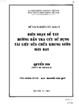 Biên soạn sổ tay hướng dẫn tra cứu sử dụng tài liệu sửa chữa khung sườn máy bay (Quyển 2b)