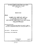 Nghiên cứu, thiết kế, chế tạo và chuyển giao công nghệ dây chuyền thiết bị rau quả (xoài)