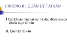 CHƯƠNG III QUẢN LÝ TÀI SẢN