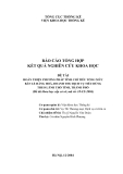 HOÀN THIỆN PHƯƠNG PHÁP TÍNH CHỈ TIÊU TỔNG MỨC BÁN LẺ HÀNG HOÁ, DOANH THU DỊCH VỤ TIÊU DÙNG THEO LÃNH THỔ TỈNH, THÀNH PHỐ