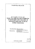 Kiểm tra trách nhiệm của cơ quan hành chính nhà nước về giải quyết khiếu nại, tố cáo và chống tham nhũng