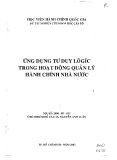 Đề tài nghiên cứu khoa học cấp bộ: Ứng dụng tư duy logic trong hoạt động quản lý hành chính nhà nước