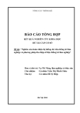 Nghiên cứu hoàn thiện hệ thống chỉ tiêu thống kê lâm nghiệp và phương pháp thu thập số liệu thống kê lâm nghiệp"