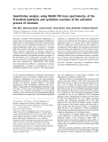 Báo cáo khóa học: Quantitative analysis, using MALDI-TOF mass spectrometry, of the N-terminal hydrolysis and cyclization reactions of the activation 2 process of onconase