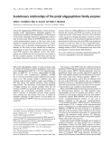 Báo cáo khoa học: Evolutionary relationships of the prolyl oligopeptidase family enzymes