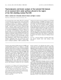 Báo cáo khoa học: Thermodynamic and kinetic analysis of the isolated FAD domain of rat neuronal nitric oxide synthase altered in the region of the FAD shielding residue Phe1395