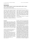 Báo cáo khoa học: Endovanilloids Putative endogenous ligands of transient receptor potential vanilloid 1 channels