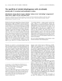 Báo cáo khoa học: The speciﬁcity of alcohol dehydrogenase with cis-retinoids Activity with 11-cis-retinol and localization in retina