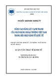 Luận văn:	Nâng cao năng lực cạnh tranh của các ngân hàng Thương Mại Việt Nam trong thời kỳ hội nhập