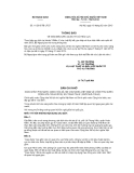 THÔNG BÁO SỐ 11/2013/TB-LPQT 