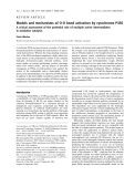 Báo cáo khoa học: Models and mechanisms of O-O bond activation by cytochrome P450 A critical assessment of the potential role of multiple active intermediates in oxidative catalysis