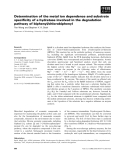 Báo cáo khoa học: Determination of the metal ion dependence and substrate speciﬁcity of a hydratase involved in the degradation pathway of biphenyl/chlorobiphenyl