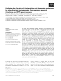 Báo cáo khoa học: Deﬁning the QP-site of Escherichia coli fumarate reductase by site-directed mutagenesis, ﬂuorescence quench titrations and EPR spectroscopy