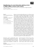 Báo cáo khoa học: Identiﬁcation of a novel alternative splicing variant of RGS5 mRNA in human ocular tissues