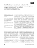 Báo cáo khoa học: Identiﬁcation of a domain in the a-subunit of the oxaloacetate decarboxylase Na+ pump that accomplishes complex formation with the c-subunit