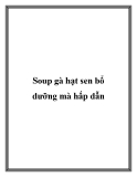 Soup gà hạt sen bổ dưỡng mà hấp dẫn