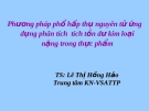 Phương pháp phổ hấp thụ nguyên tử ứng dụng phân tích  tích tồn dư kim loại nặng trong thực phẩm