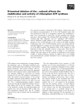 Báo cáo khoa học: N-terminal deletion of the c subunit affects the stabilization and activity of chloroplast ATP synthase