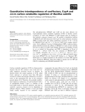 Báo cáo khoa học: Quantitative interdependence of coeffectors, CcpA and cre in carbon catabolite regulation of Bacillus subtilis