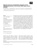 Báo cáo khoa học: Solution structure and backbone dynamics of the XPC-binding domain of the human DNA repair protein hHR23B