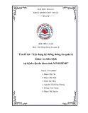 Tiểu Luận : ' Xây dựng hệ thống thông tin quản lý khám và chữa bệnh tại bệnh viện đa khoa Ninh Bình"