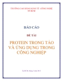 Tiểu luận " PROTEIN TRONG TẢO VÀ ỨNG DỤNG TRONG CÔNG NGHIỆP'