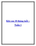 Khi con 10 tháng tuổi – Tuần 1.