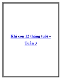 Khi con 12 tháng tuổi – Tuần 3