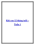 Khi con 12 tháng tuổi – Tuần 1