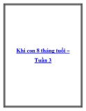 Khi con 8 tháng tuổi – Tuần 3